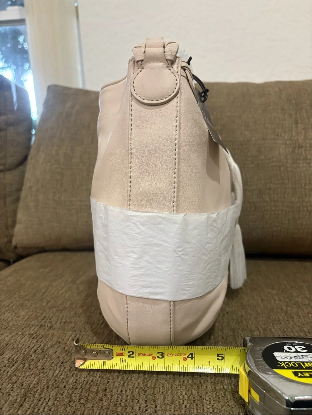 Cole Haan McKenzie Hobo Leather Bag White Pine NWT MSRP $298